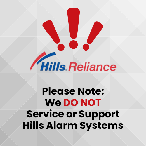 We Only support Hills Home Hub, not Hills Alarm Systems